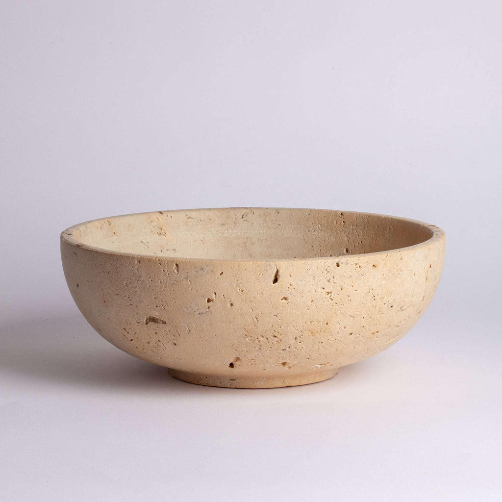Travertine Round Bowl