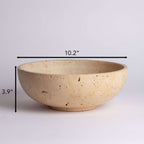 Travertine Round Bowl