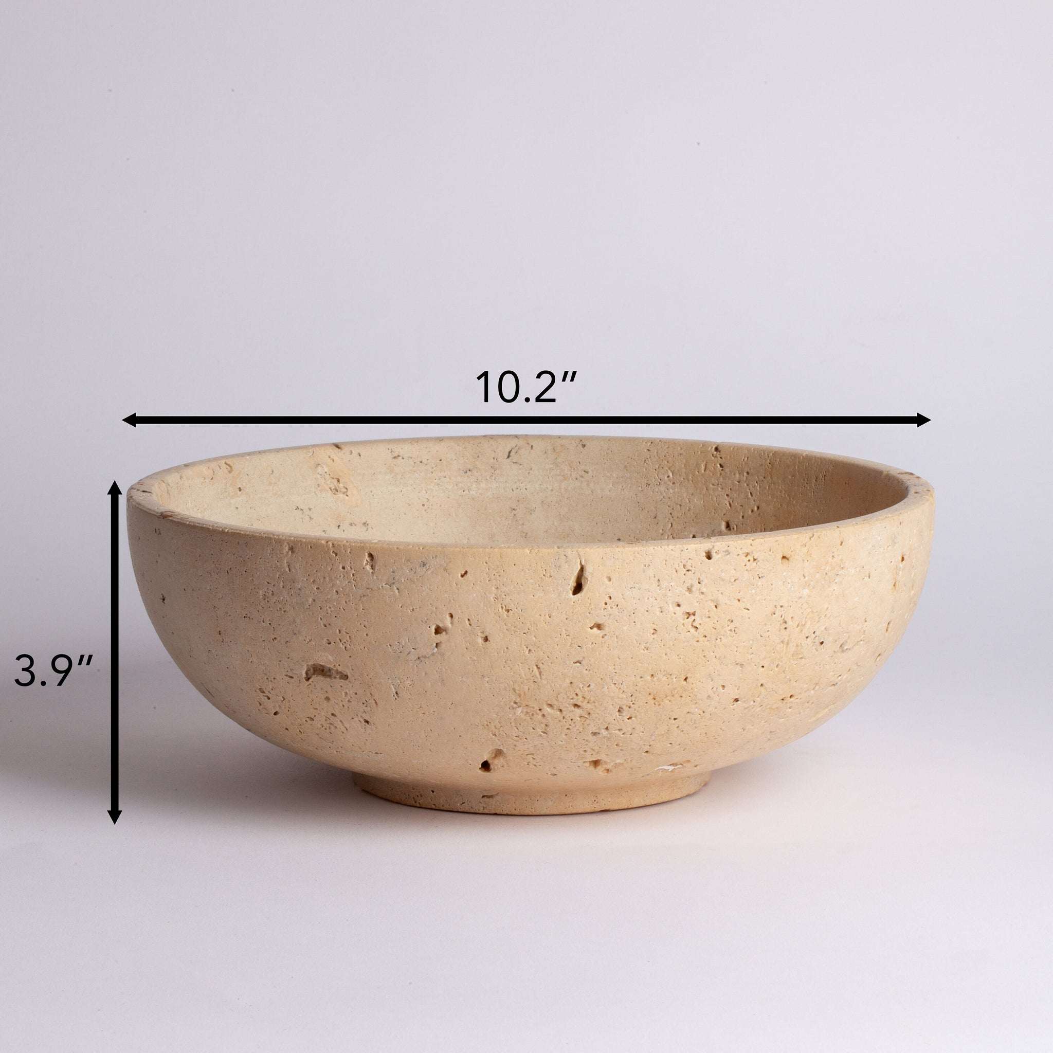 Travertine Round Bowl