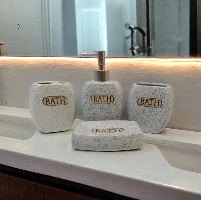 Dotted Ceramic Bath Set