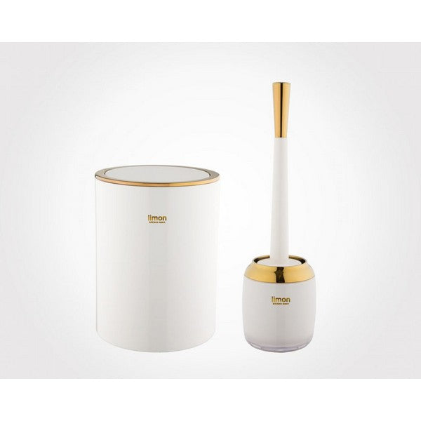 Premium Limon Round Dustbin With Brush