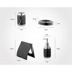 White Marble Design Bathroom Set (6 Pieces)