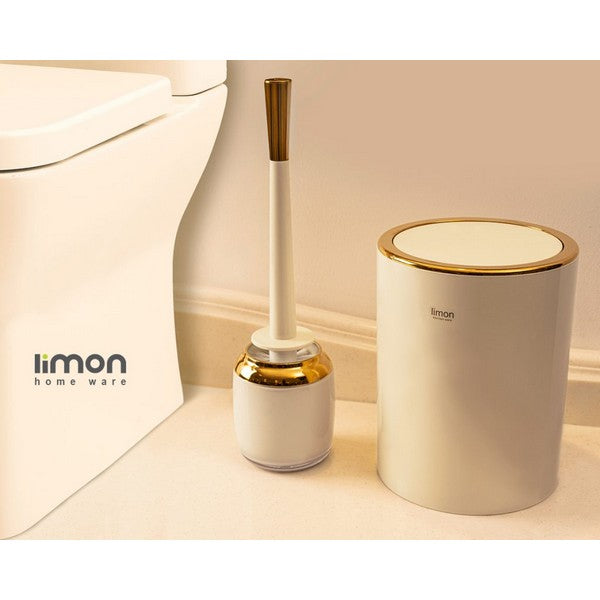 Premium Limon Round Dustbin With Brush