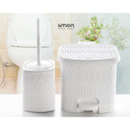 Premium Texture Dustbin With Brush