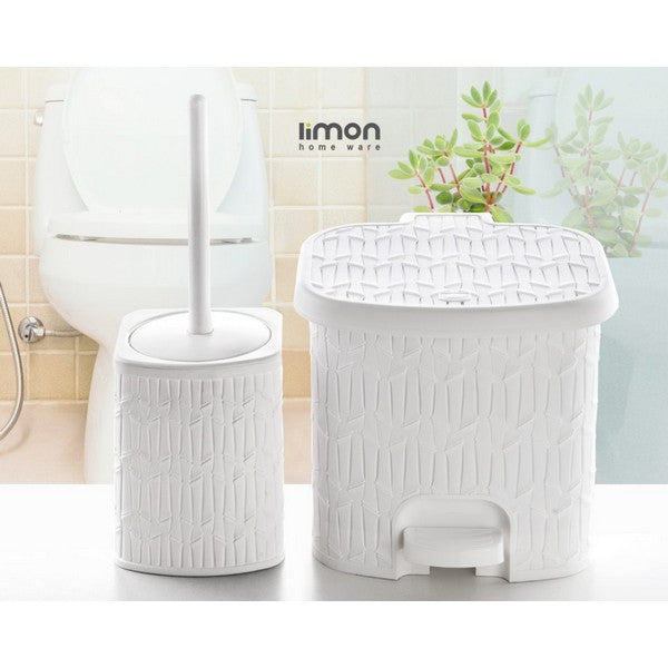 Premium Texture Dustbin With Brush