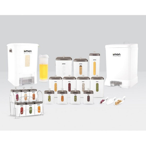 Limon Rectangle 21 Pcs Kitchen Set