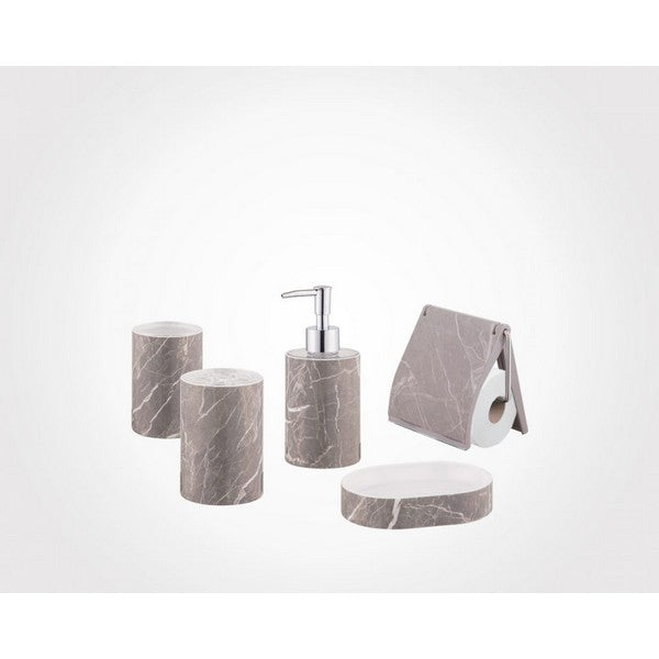 Black Marble Design Bathroom Set (5 Pieces)