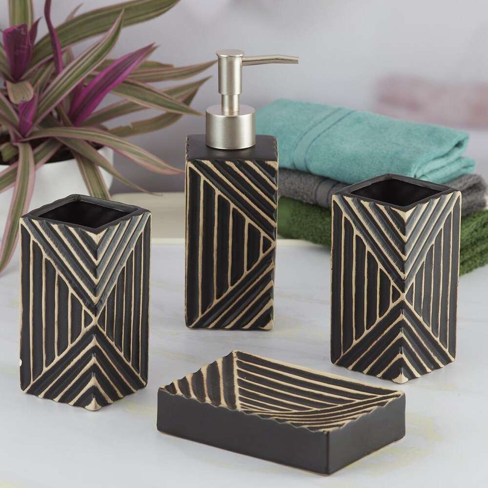 Embossed Texture Bathroom Set