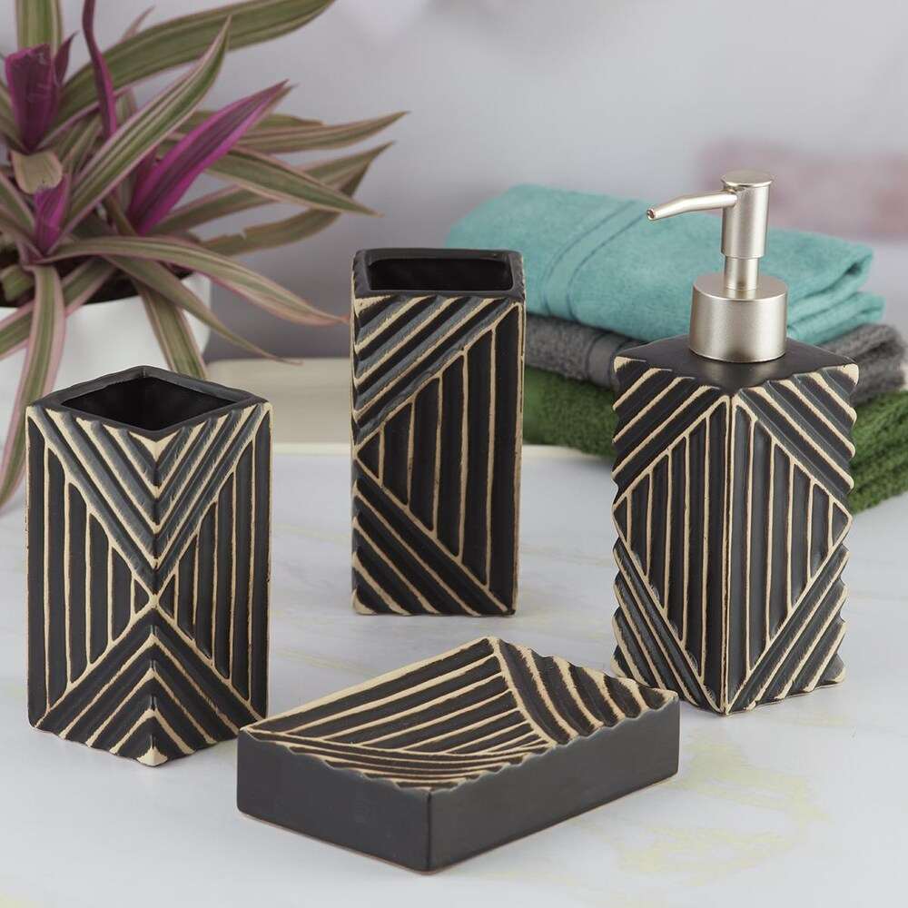 Embossed Texture Bathroom Set