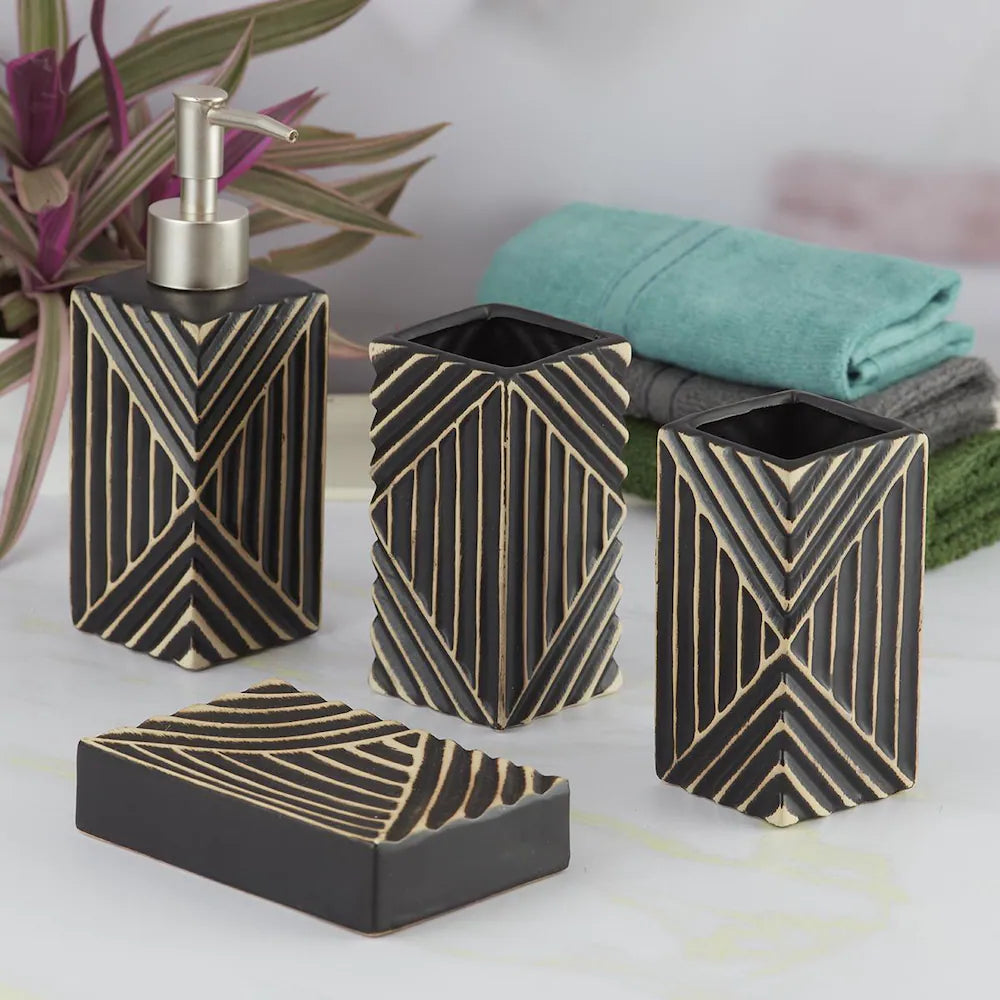 Embossed Texture Bathroom Set