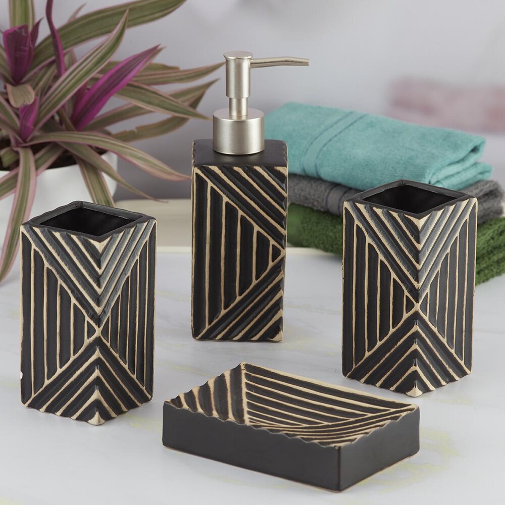 Embossed Texture Bathroom Set