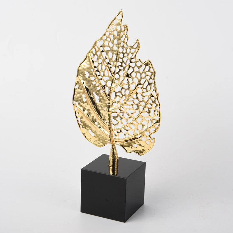 Minimalist Golden Leaf Ornament