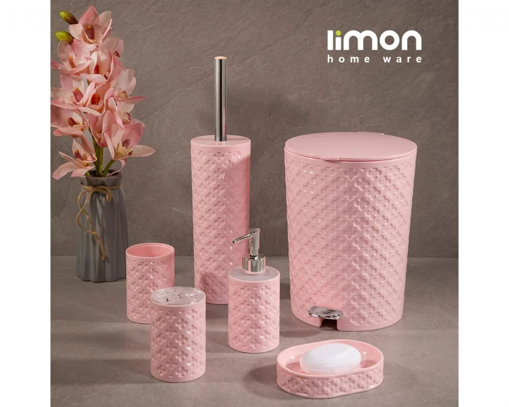 Traditional Bath Accessories Set (Pink)