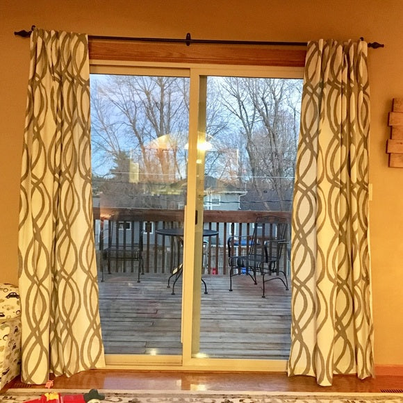 Scribble Lattice by West Elm Curtain Gray (Single Panel)