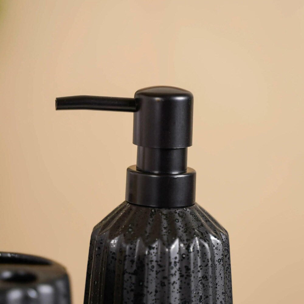 Stone Finish Round Bathroom Set