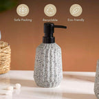 Stone Finish Round Bathroom Set