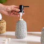 Stone Finish Round Bathroom Set
