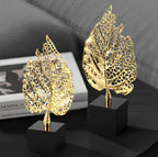 Minimalist Golden Leaf Ornament