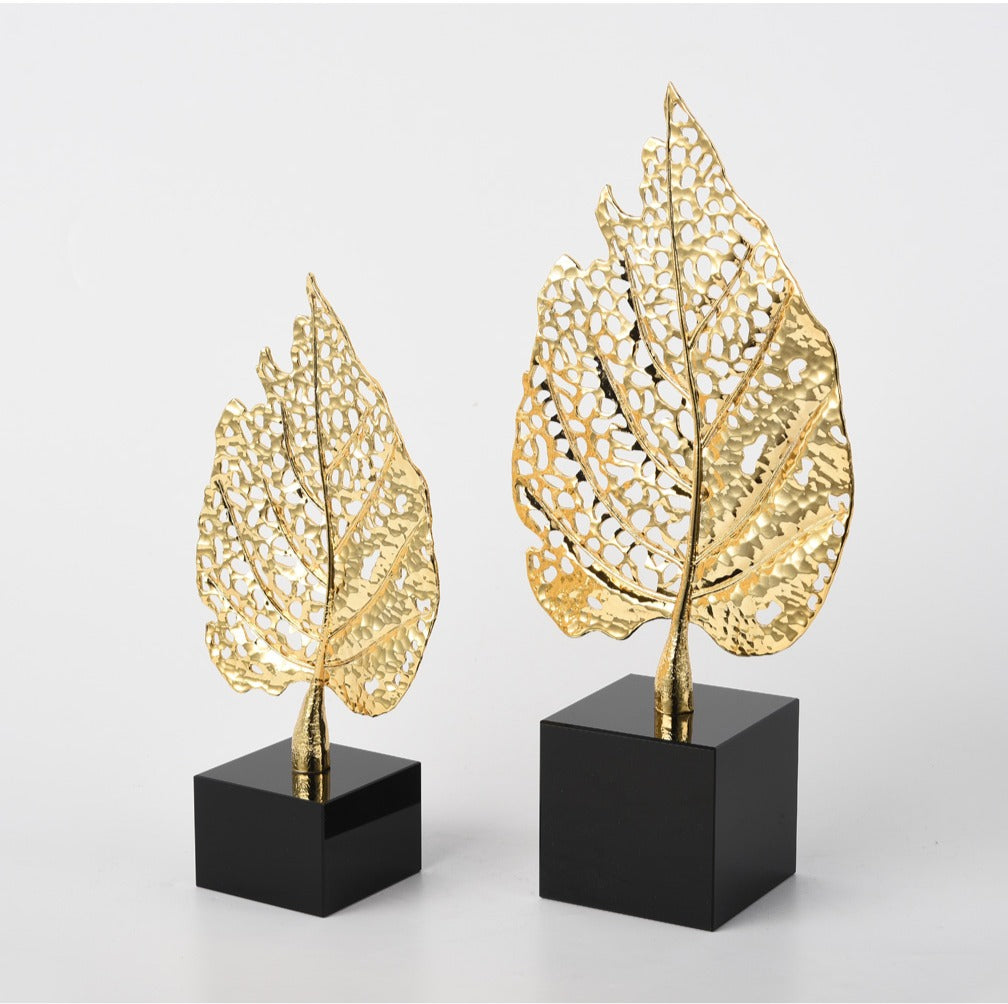 Minimalist Golden Leaf Ornament