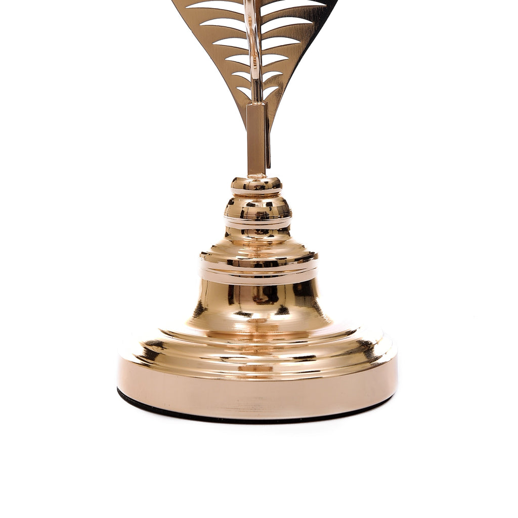 Leaf Design Metallic Candle Holder