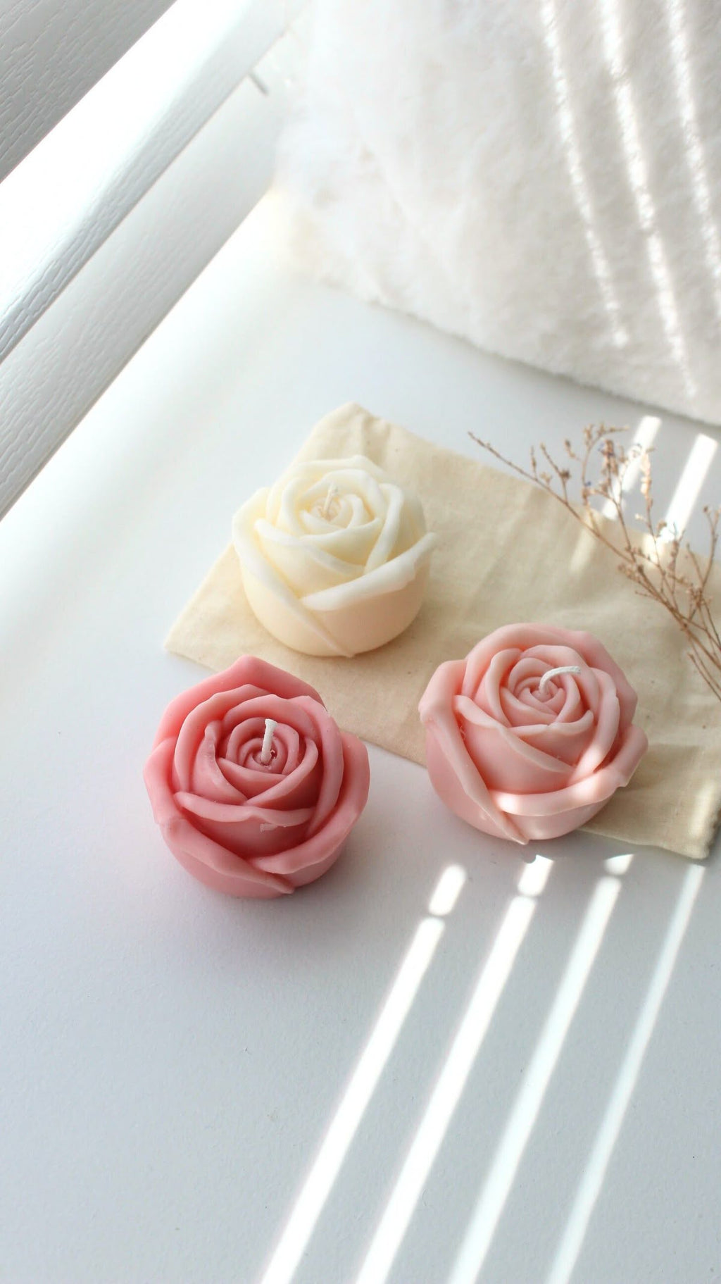 Rose Flower Candle