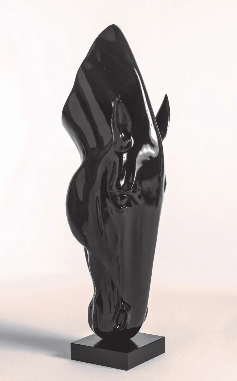 Ebony Horse Head Sculpture