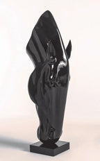 Ebony Horse Head Sculpture