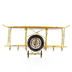 Old Jet Design Metal Clock & Wall Key Holder