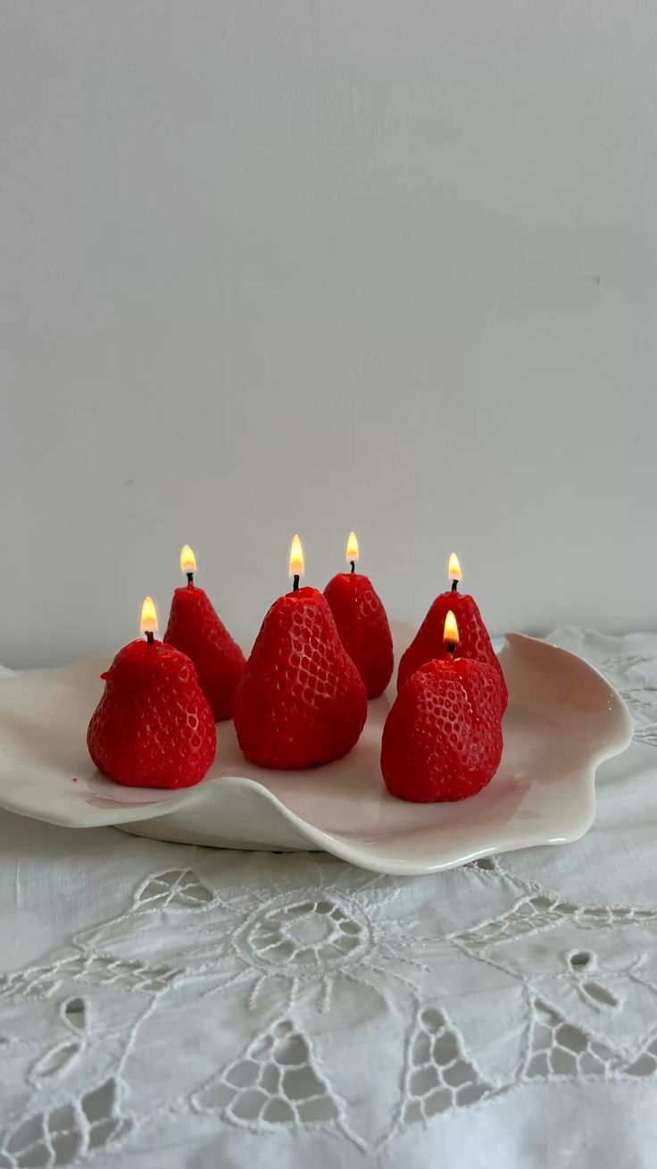 Strawberry Candle/Diffuser (Set Of 6)