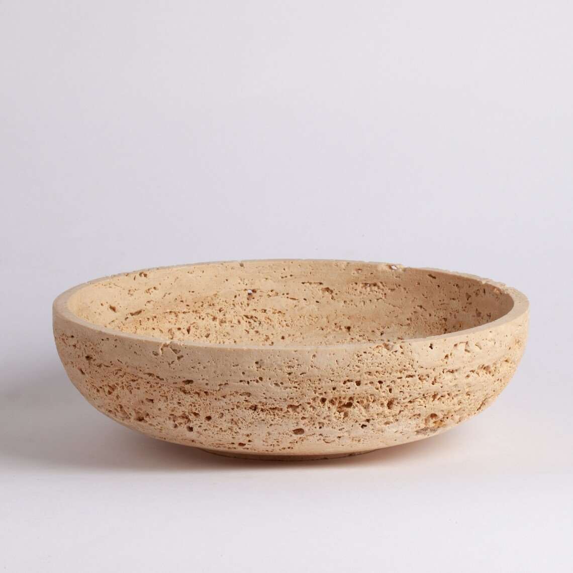 Travertine Round Bowl
