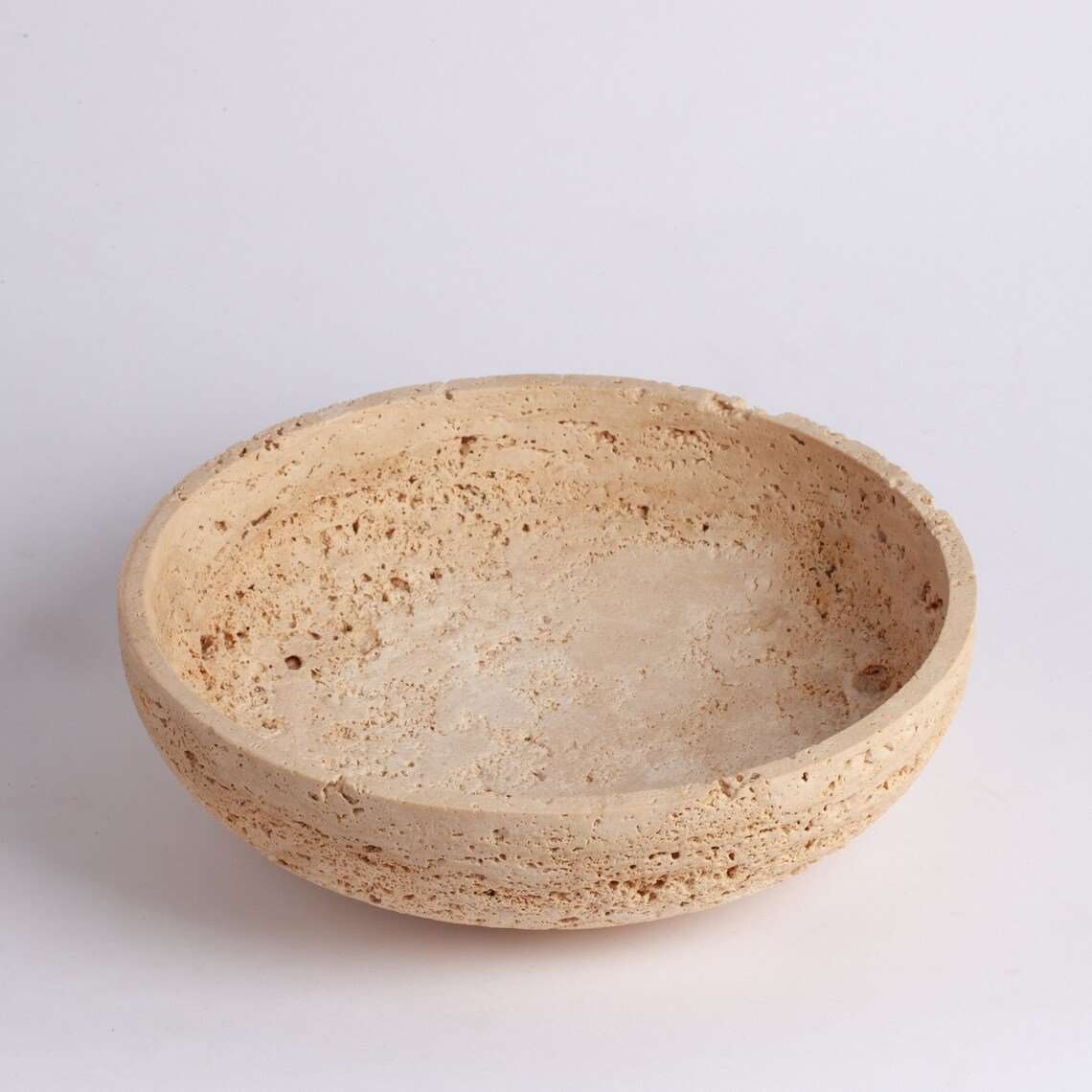 Travertine Round Bowl