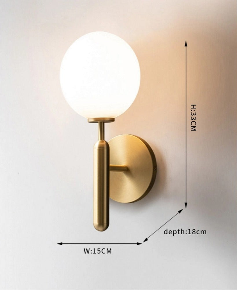 Glass Ball Wall Light