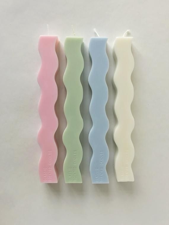 Long Wavy Candles (Pair)
