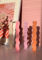 Long Wavy Candles (Pair)