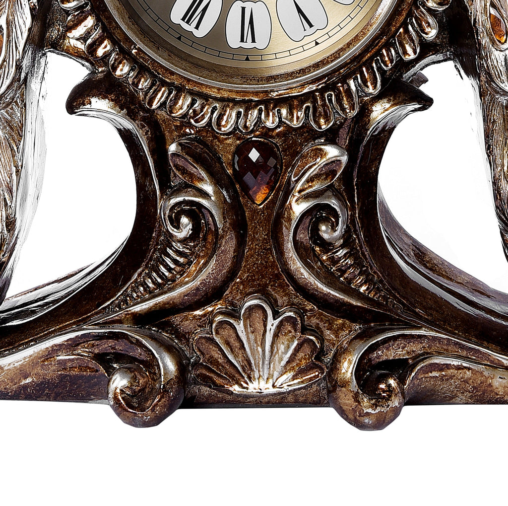 PEACOCK DESIGN PERIOD CHINOISERIE STYLE CLOCK