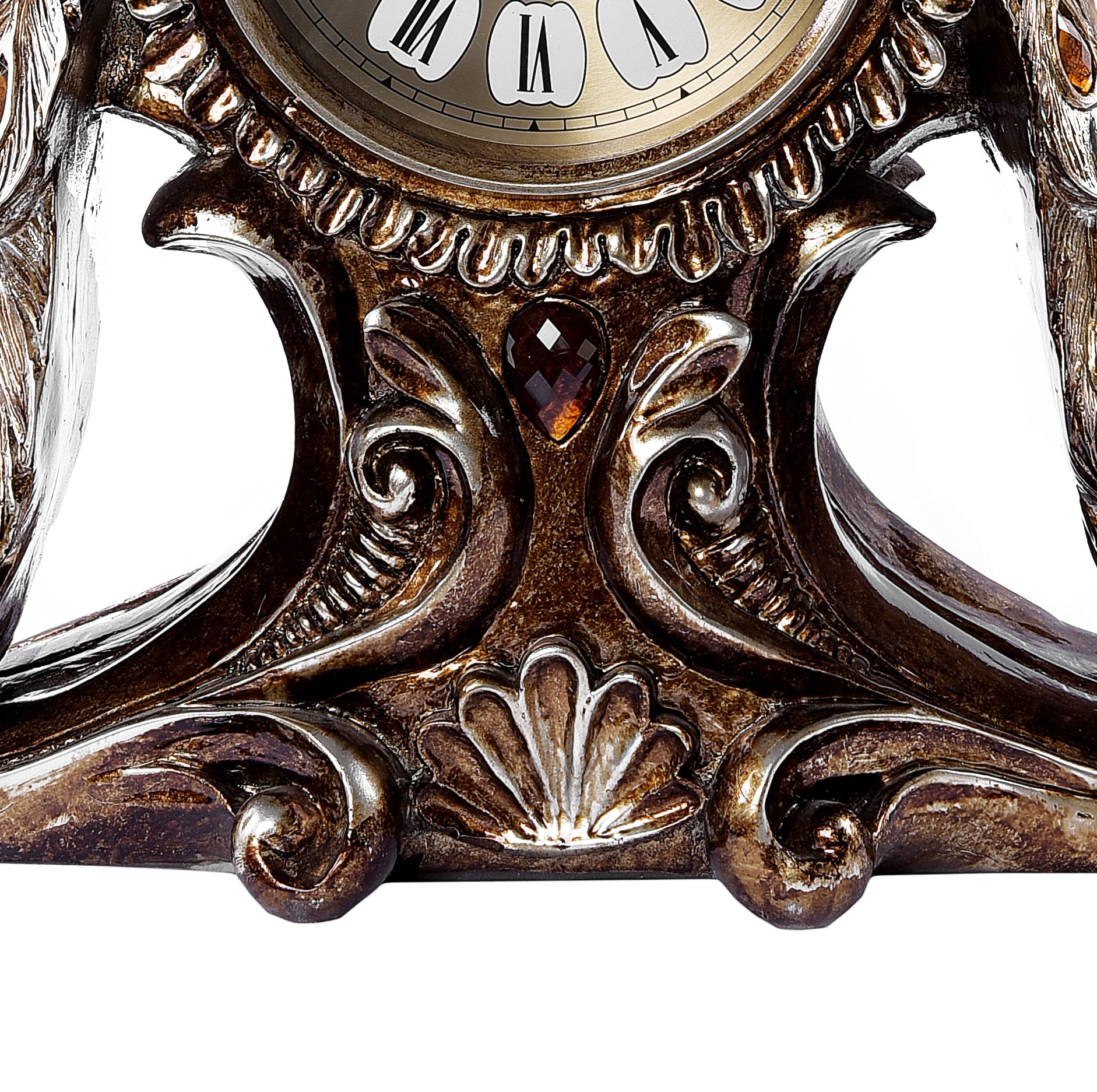 PEACOCK DESIGN PERIOD CHINOISERIE STYLE CLOCK